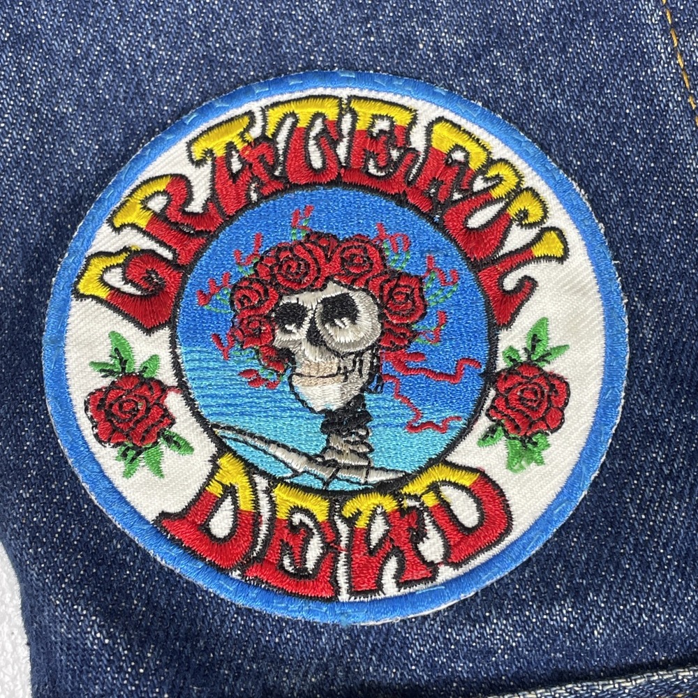 Vintage Grateful Dead Patch Levis‎ Jacket Adult Small Trucker Concert Rock